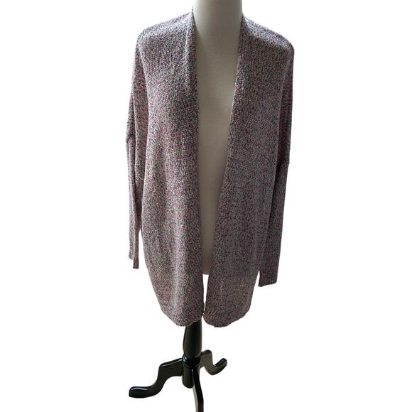 Multi-Color Knit Open Sweater Size 14 - Picture 1 of 8